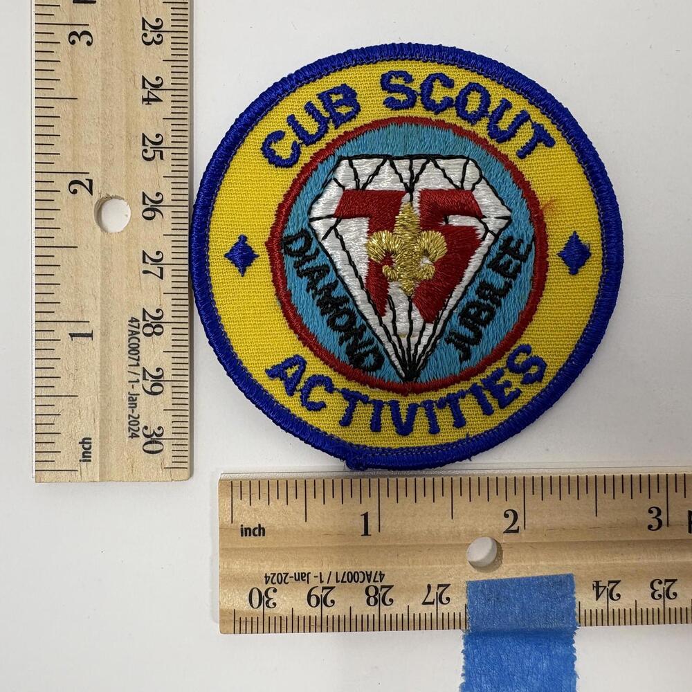 Cub Scout 75 Diamond Jubilee Activities Patch BSA Boy Scouts Memorabilia